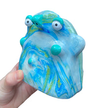 Load image into Gallery viewer, Teal Swirl Marble Glasses Holders (one-off)