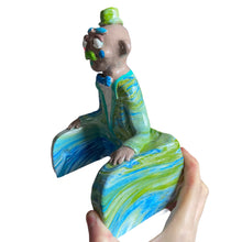 Load image into Gallery viewer, 'Marbled Man' The PonkyWot Butler Toilet Roll Holder (one-off)