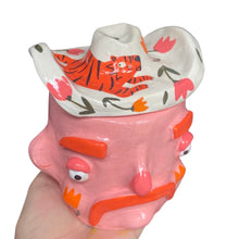 Load image into Gallery viewer, Ted & his Tiger Cow Boy Pot (one-off)