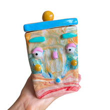Load image into Gallery viewer, 'Colourful Marble' Storage Jar (one-off)