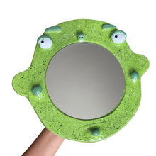 Load image into Gallery viewer, 'Green Speckled' BIG Ponky Wall Mirror (one-off) SALE