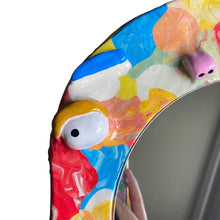 Load image into Gallery viewer, 'Multi-colour Splodges' BIG Ponky Wall Mirror (one-off)