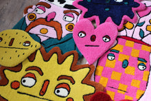 Load image into Gallery viewer, (NOW 30 % OFF) was £110! Sun/Star Yellow & Orange tufted rug