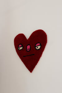 Red Love Heart Shapes Tufted Wall Hanging