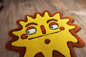 (NOW 30 % OFF) was £110! Sun/Star Yellow & Orange tufted rug