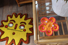 Load image into Gallery viewer, (NOW 30 % OFF) was £110! Sun/Star Yellow & Orange tufted rug