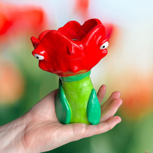Load image into Gallery viewer, Red Tulip Tea-light Candle Holder