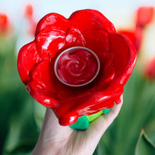 Load image into Gallery viewer, Red Tulip Tea-light Candle Holder