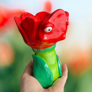 Red Tulip Tea-light Candle Holder