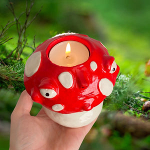 Mushroom Tea-light Candle Holder