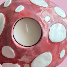 Load image into Gallery viewer, Purple Mushroom Pot with Candle Holder Lid (One-Off)