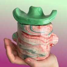 Load image into Gallery viewer, Teal & Plum Marble Cowboy (one-off)