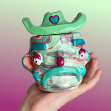 Load image into Gallery viewer, Teal & Plum Marble Cowboy (one-off)