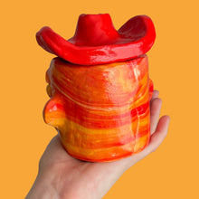 Load image into Gallery viewer, Sunshine Marble Cowboy in Orange (one-off)