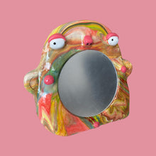 Load image into Gallery viewer, Stand-Up Mirror in Olive & Pink Marble (One-off)