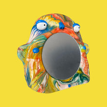 Load image into Gallery viewer, Stand-Up Mirror in Bright Multi-Colour Marble (One-off)