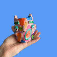 Load image into Gallery viewer, Lil Multi Groovy Devil Pot in pink (One-Off)