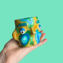 Load image into Gallery viewer, Lil Green & Yellow Funky Pot (One-Off)