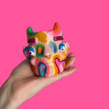 Load image into Gallery viewer, Lil Multi Funky Devil Pot in Pink (One-Off)