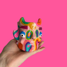 Load image into Gallery viewer, Lil Multi Funky Devil Pot in Pink (One-Off)