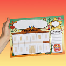 Load image into Gallery viewer, Sheriff's Top Priorities Cow-Boy Weekly A4 Notepad Planner SALE