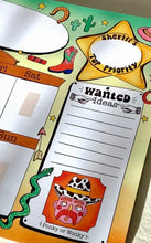 Load image into Gallery viewer, Sheriff&#39;s Top Priorities Cow-Boy Weekly A4 Notepad Planner
