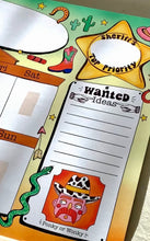 Load image into Gallery viewer, Sheriff's Top Priorities Cow-Boy Weekly A4 Notepad Planner SALE