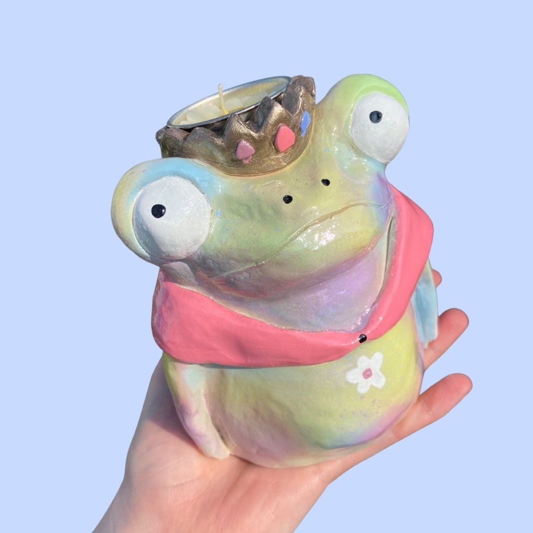 Spring Gradient Frog Tea-Light Holder