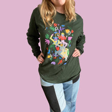Load image into Gallery viewer, Ponky People Green Long Sleeve T-Shirt