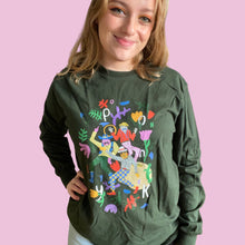 Load image into Gallery viewer, Ponky People Green Long Sleeve T-Shirt