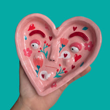 Load image into Gallery viewer, One-Off Floral Valentine Heart Dish