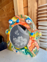 Load image into Gallery viewer, Stand-Up Mirror in Bright Multi-Colour Marble (One-off)