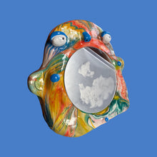 Load image into Gallery viewer, Stand-Up Mirror in Bright Multi-Colour Marble (One-off)