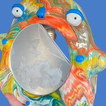 Load image into Gallery viewer, Stand-Up Mirror in Bright Multi-Colour Marble (One-off)