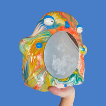 Load image into Gallery viewer, Stand-Up Mirror in Bright Multi-Colour Marble (One-off)