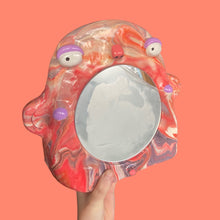 Load image into Gallery viewer, Stand-Up Mirror in Lilac & Peach Marble (One-off)