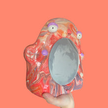 Load image into Gallery viewer, Stand-Up Mirror in Lilac & Peach Marble (One-off)