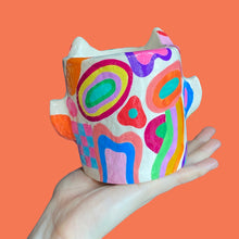 Load image into Gallery viewer, Multi-Colour Groovy Devil Pot (One-Off)
