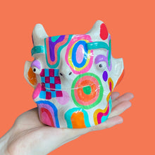 Load image into Gallery viewer, Multi-Colour Groovy Devil Pot (One-Off)
