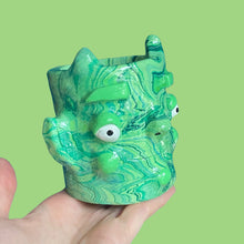 Load image into Gallery viewer, Lil Green Marble Devil Pot (One-Off)