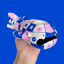 Load image into Gallery viewer, Pink & Blue Checkerboard Whale Shark Tealight Candle Holder