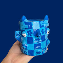 Load image into Gallery viewer, Blue Flowers Checkerboard Devil