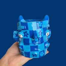 Load image into Gallery viewer, Blue Flowers Checkerboard Devil