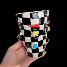 Load image into Gallery viewer, One-Off Black + White Vase