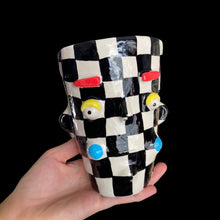 Load image into Gallery viewer, One-Off Black + White Vase