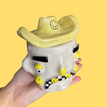 Load image into Gallery viewer, Checkerboard Cowboy in Smiley Yellow
