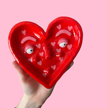 Load image into Gallery viewer, Classic Red Love Heart Dish