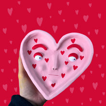 Load image into Gallery viewer, Sweetheart Pink and Red Dish