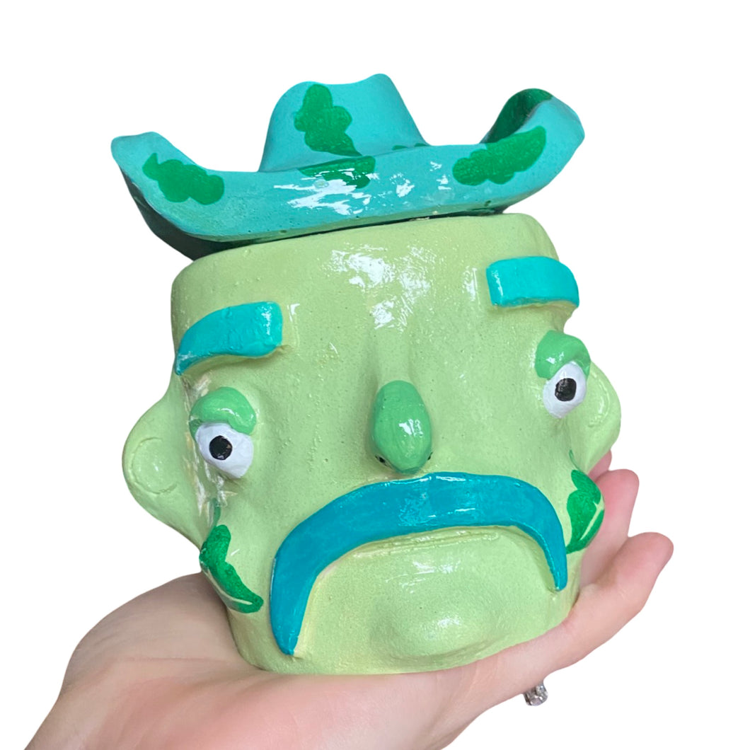 ‘Eat your greens’ Cowboy Pot (one off)