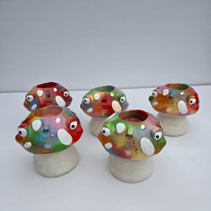 'Technicolour' Mushroom Tea-light Candle Holder